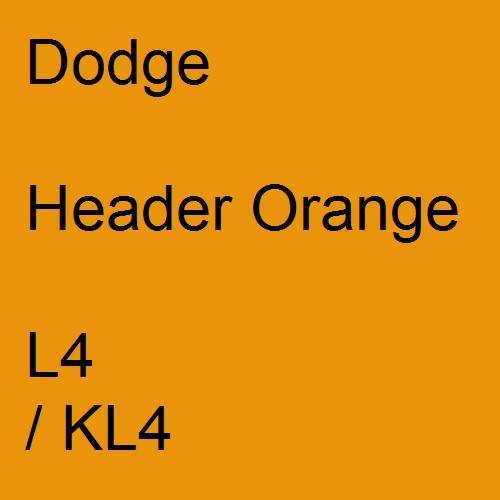 Dodge, Header Orange, L4 / KL4.